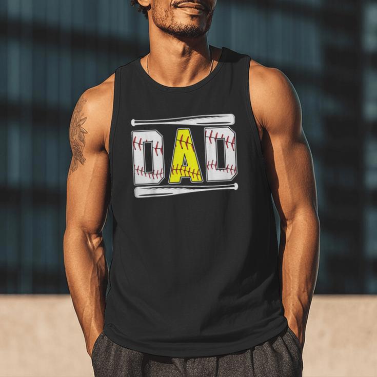 Softball Baseball Dad Of Ballers Baseball Softball Dad Men Tank Top