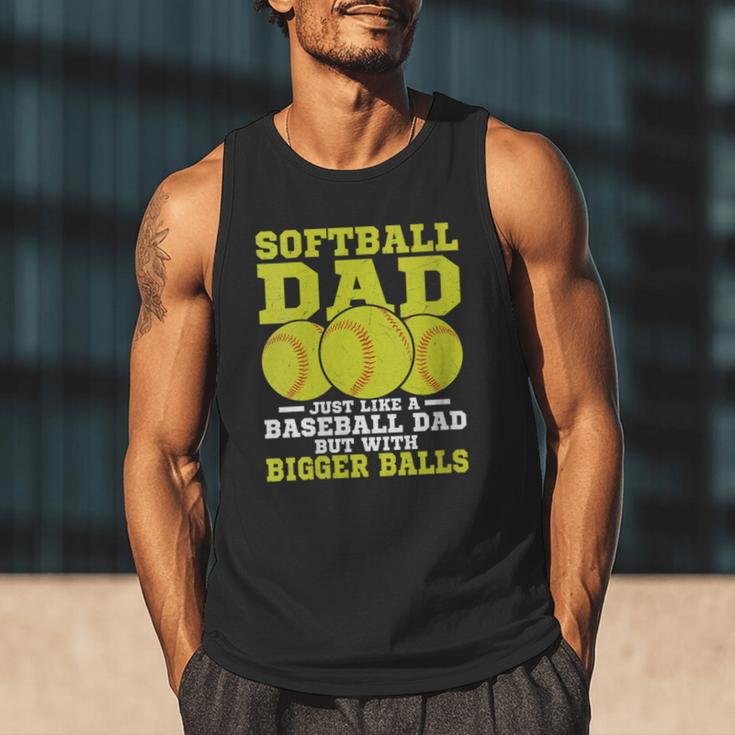 Softball Dad Just Like A Baseball Dad Team Men Tank Top