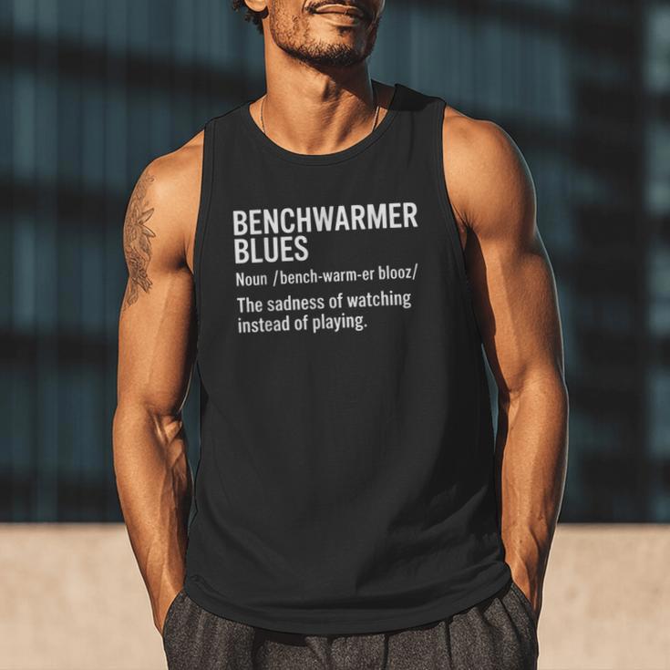 Sport Definition Baseball Soccer Benchwarmer Blues Men Tank Top