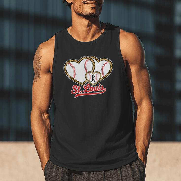 St Louis Leopard Heart Baseball Batter Boys Fan Men Tank Top St Louis Leopard Heart Baseball Batter Boys Fan Men Tank Top