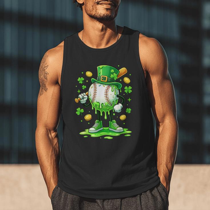 St Patrick Day Baseball Drip Ice Cream Baseball Men Tank Top St Patrick Day Baseball Drip Ice Cream Baseball Men Tank Top