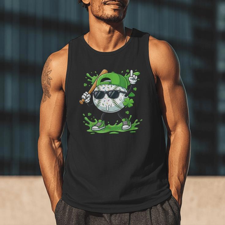 St Patrick Day Baseball Drip Ice Cream Baseball Player Men Men Tank Top St Patrick Day Baseball Drip Ice Cream Baseball Player Men Men Tank Top