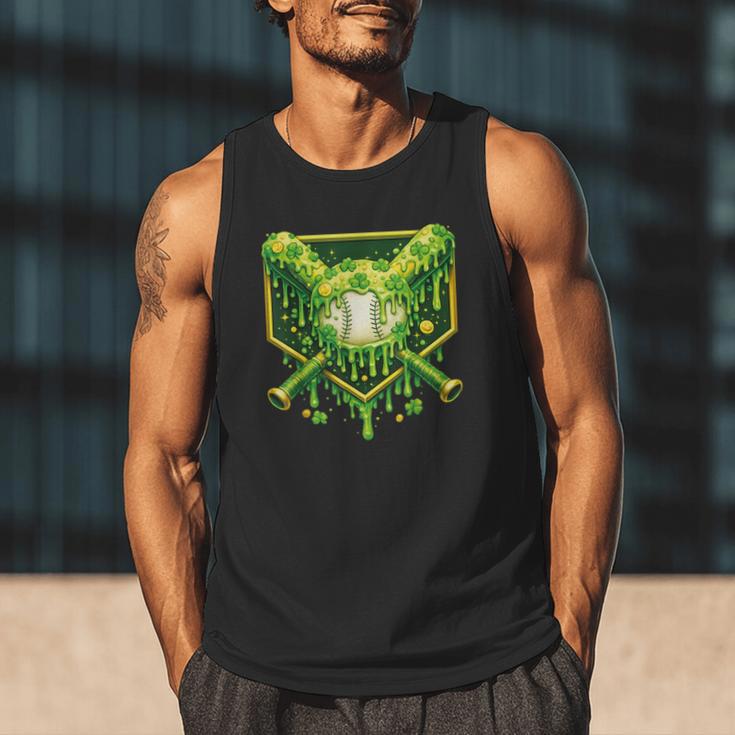 St Patrick's Day Baseball Boys Ice Cream Drip Youth Kids Men Tank Top