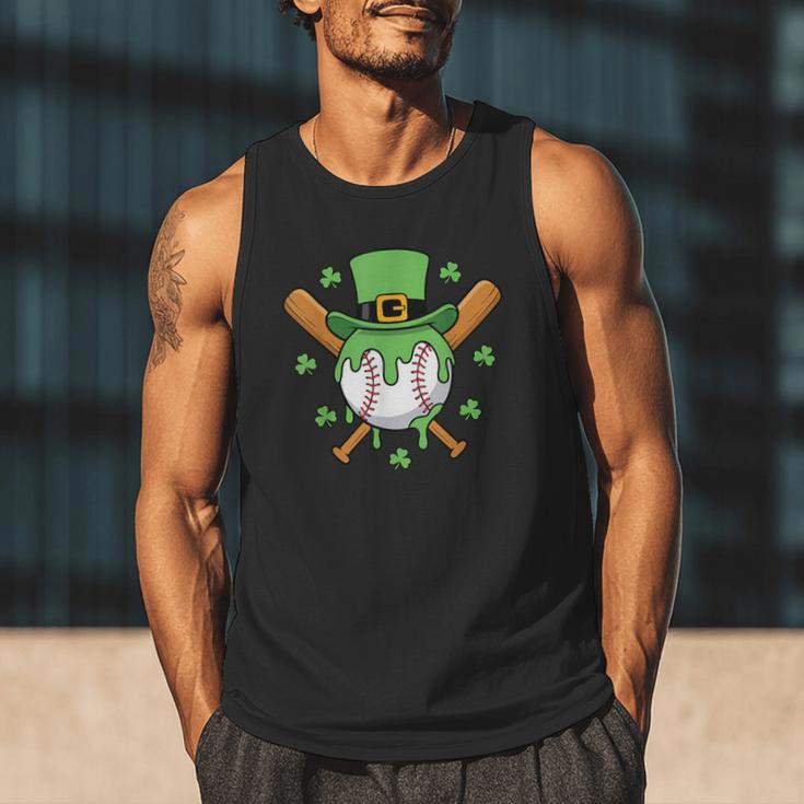 St Patricks Day Baseball Drip Ice Cream Baseball Home Plate Men Tank Top St Patricks Day Baseball Drip Ice Cream Baseball Home Plate Men Tank Top