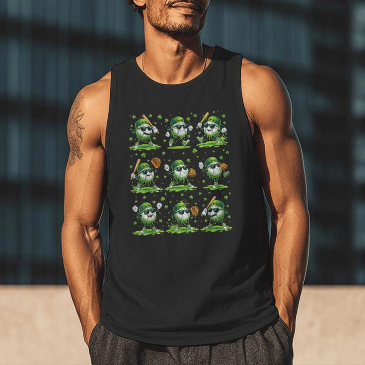 St Patricks Day Baseball Ice Cream Boys Baseball Player Men Tank Top