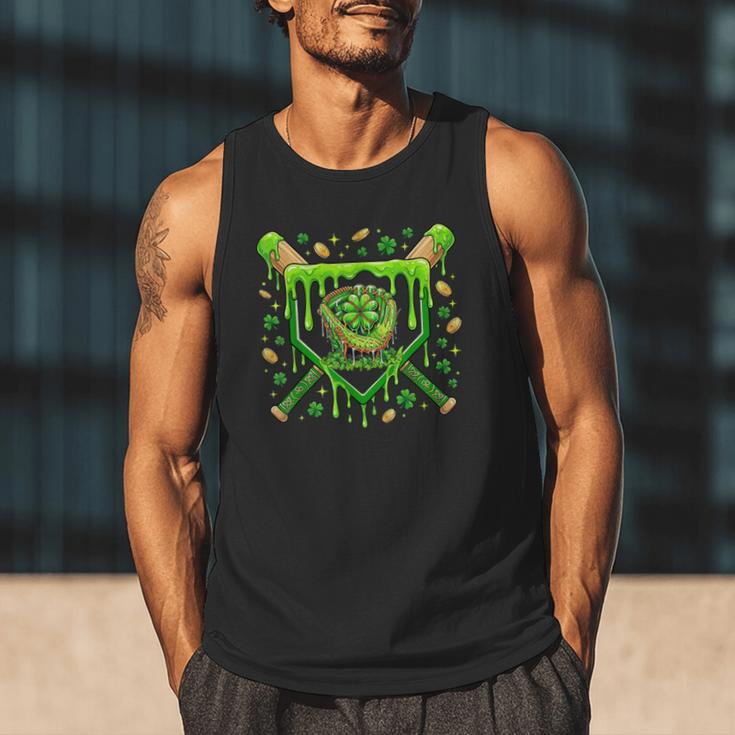 St Patricks Day Baseball Ice Cream Shamrock Baseball Player Men Tank Top St Patricks Day Baseball Ice Cream Shamrock Baseball Player Men Tank Top