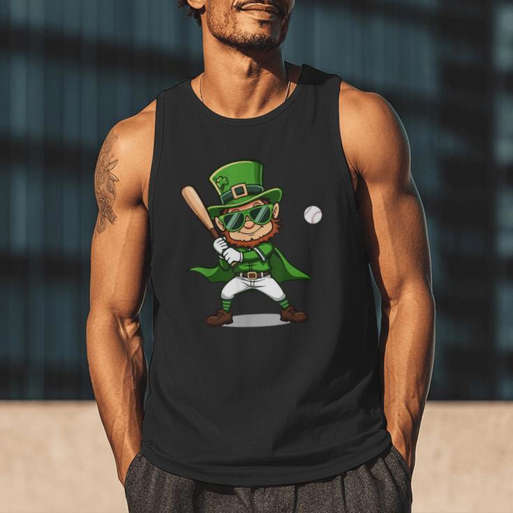 St Patrick’s Day Leprechaun Baseball Irish Graphic Men Tank Top