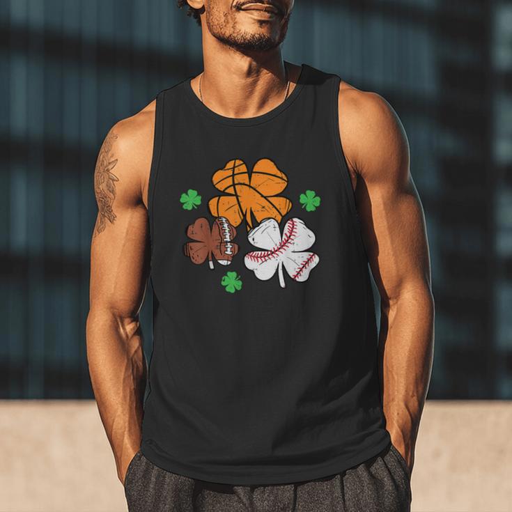 St Patricks Day Shamrock Basketball Baseball Men Boys Kids Men Tank Top