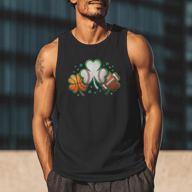St Patricks Day Shamrock Sports Baseball Basketball Football Men Tank Top St Patricks Day Shamrock Sports Baseball Basketball Football Men Tank Top