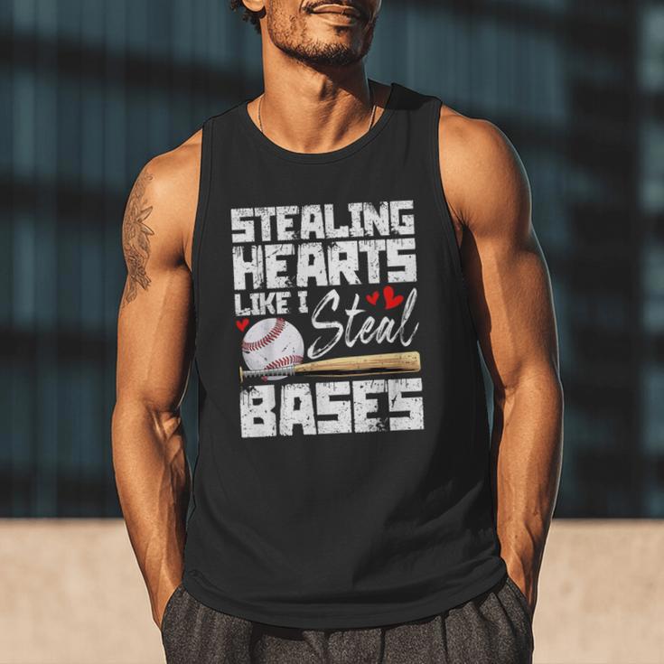 Stealing Hearts Like I Steal Bases Baseball Valentines Men Tank Top Stealing Hearts Like I Steal Bases Baseball Valentines Men Tank Top