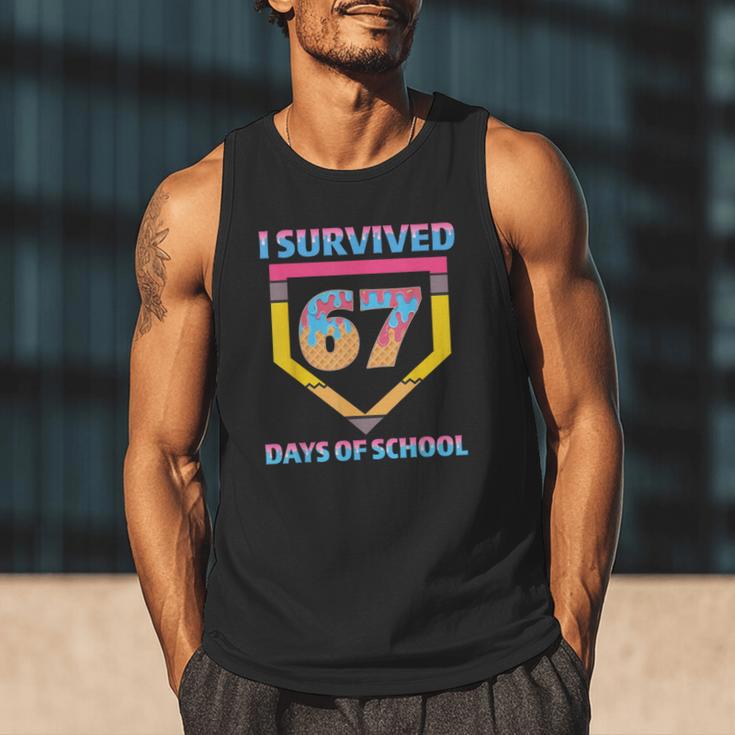 I Survived 67 Days Of School Baseball Trend For Boys Girls Men Tank Top