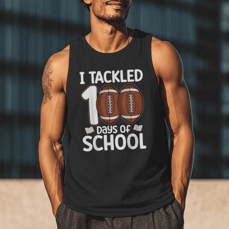 I Tackled 100 Days Of School Baseball Player Kids Teacher Men Tank Top