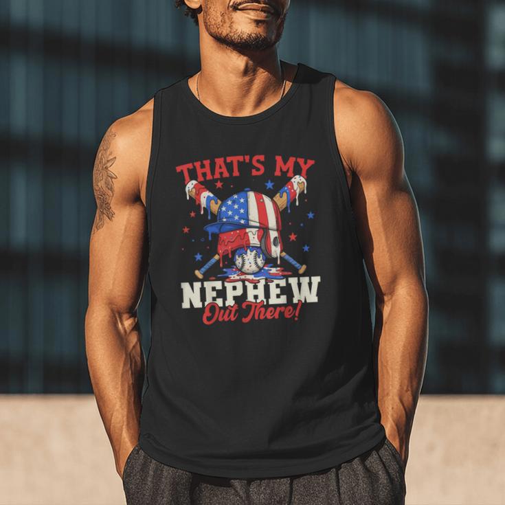 That's My Nephew Out There Baseball Cream Drip Crossed Bat Men Tank Top That's My Nephew Out There Baseball Cream Drip Crossed Bat Men Tank Top
