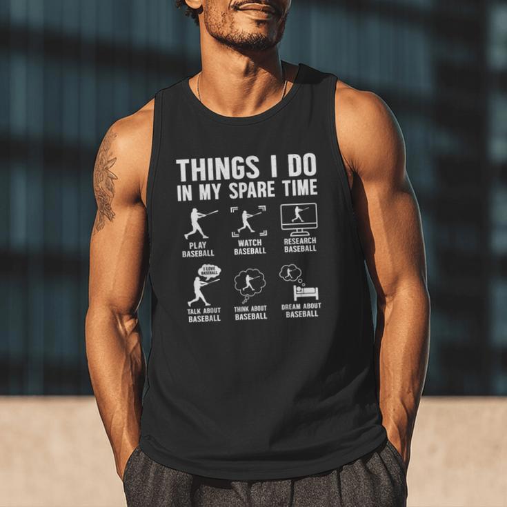 Things I Do In My Spare Time Baseball Lovers Kids Boys Men Tank Top Things I Do In My Spare Time Baseball Lovers Kids Boys Men Tank Top