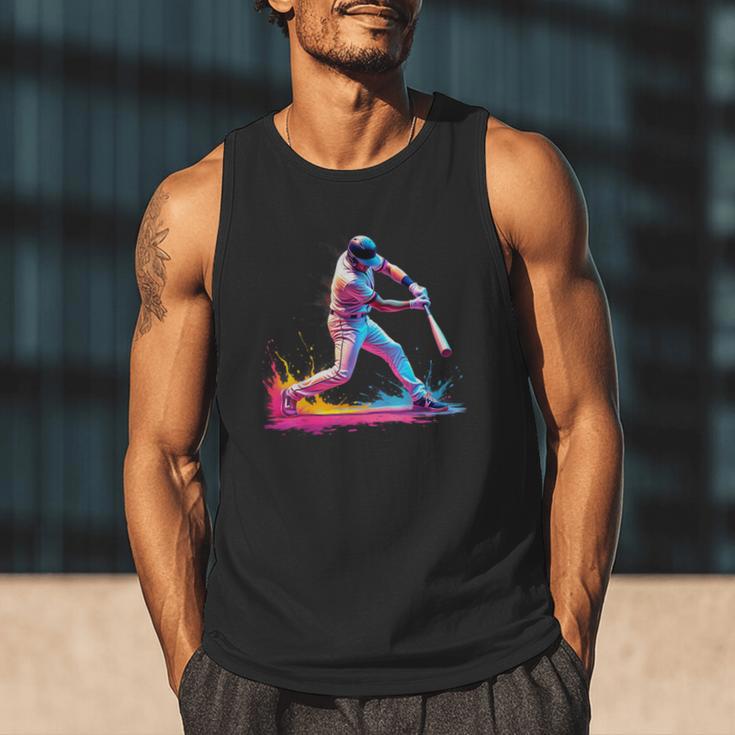 Tie Dye Baseball Dad Fathers Day Men Tank Top Tie Dye Baseball Dad Fathers Day Men Tank Top