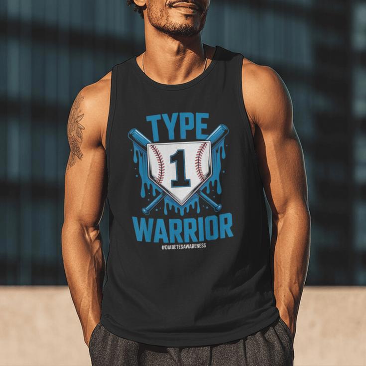 Type 1 Warrior Diabetes Awareness Baseball Enthusiasts Men Tank Top Type 1 Warrior Diabetes Awareness Baseball Enthusiasts Men Tank Top