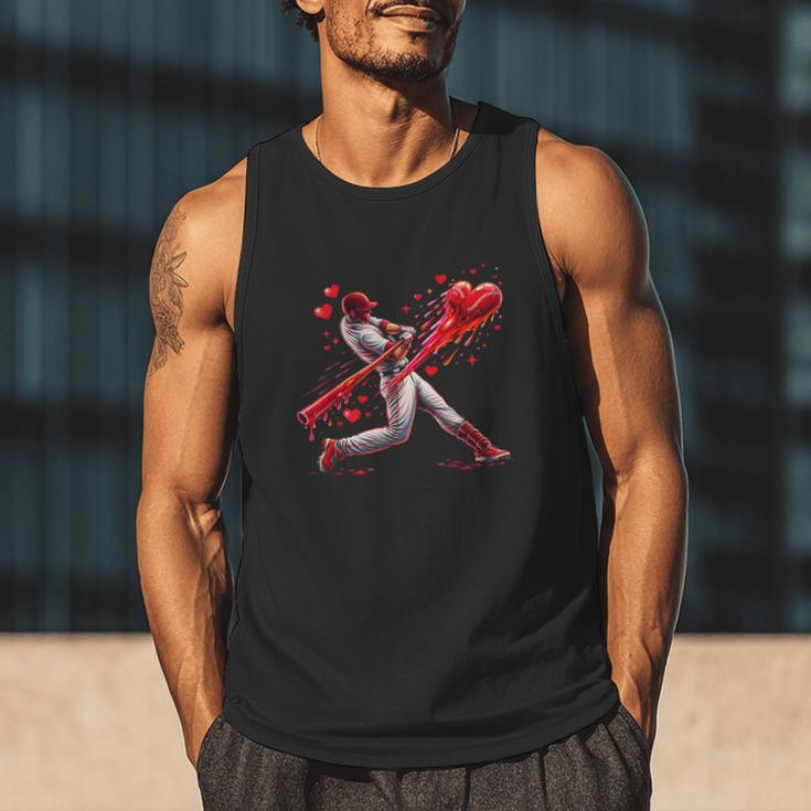Valentine Baseball Player Drip Men Tank Top Valentine Baseball Player Drip Men Tank Top