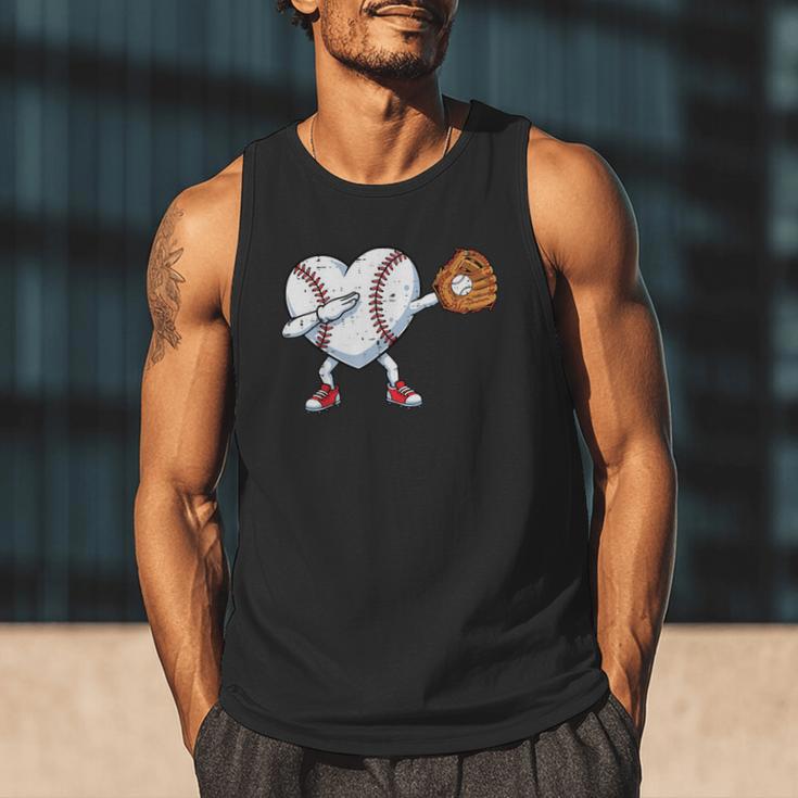 Valentines Day Baseball Ball Heart Dab Boys Kids Men Men Tank Top Valentines Day Baseball Ball Heart Dab Boys Kids Men Men Tank Top