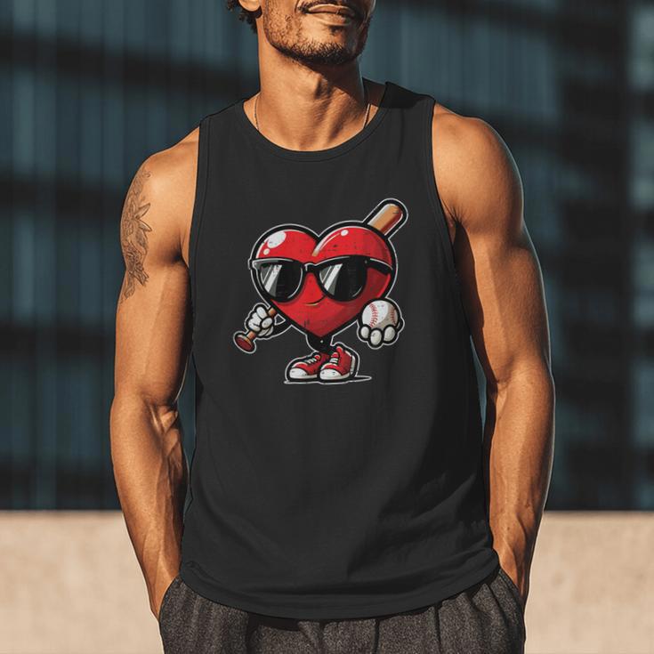 Valentines Day Baseball Heart Bat Sunglasses Men Boys Kids Men Tank Top Valentines Day Baseball Heart Bat Sunglasses Men Boys Kids Men Tank Top
