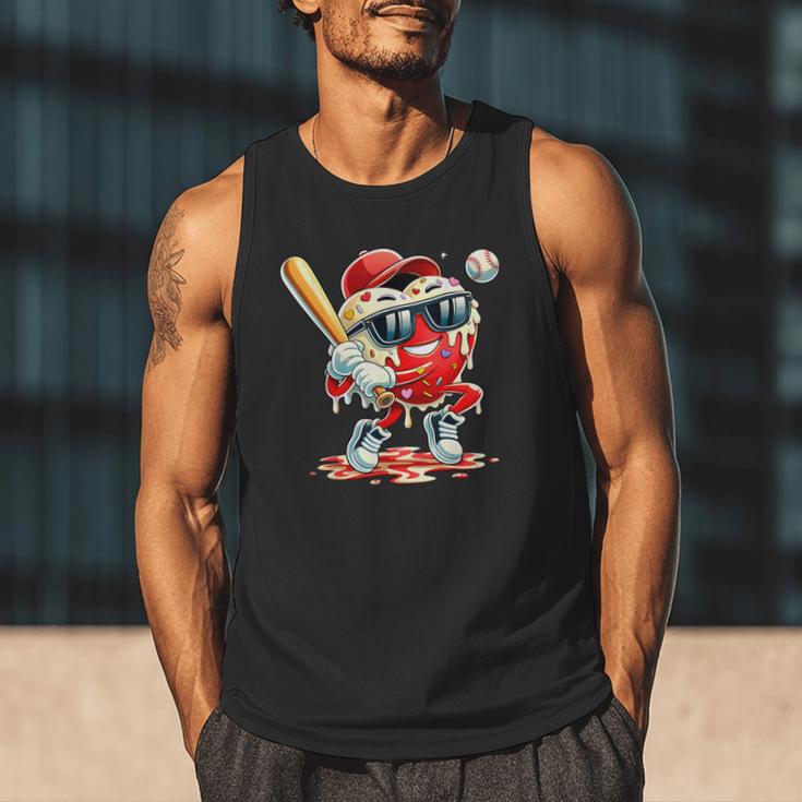 Valentines Day Heart Baseball Drip Ice Cream Boys Kids Men Men Tank Top
