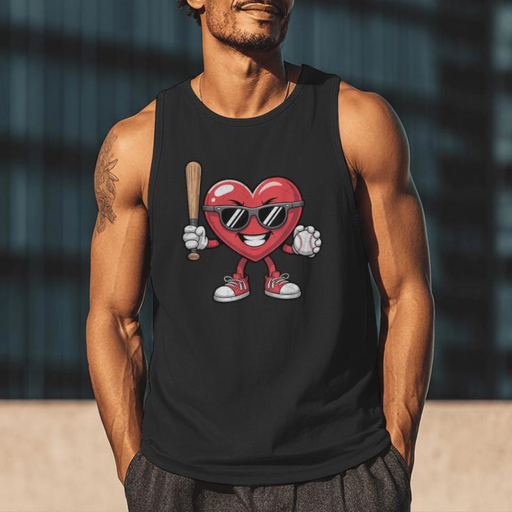 Valentines Day Heart Playing Baseball Boys Men Kids Girls Men Tank Top Valentines Day Heart Playing Baseball Boys Men Kids Girls Men Tank Top