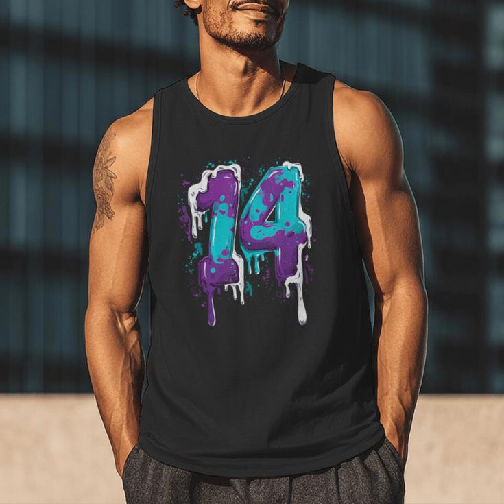 Vintage Baseball 14 Number Men Tank Top Vintage Baseball 14 Number Men Tank Top