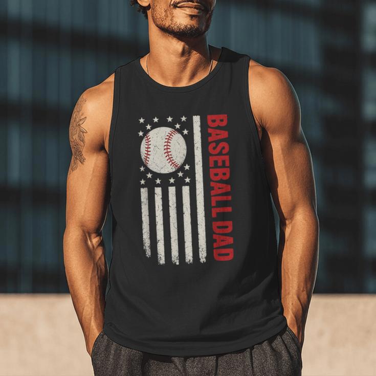 Vintage Baseball DAD American Flag Fathers Day 4th Of July Men Tank Top Vintage Baseball DAD American Flag Fathers Day 4th Of July Men Tank Top