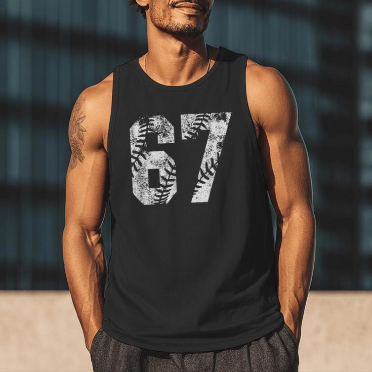 Vintage Baseball Number 67 Jersey Player Uniform Men Tank Top Vintage Baseball Number 67 Jersey Player Uniform Men Tank Top
