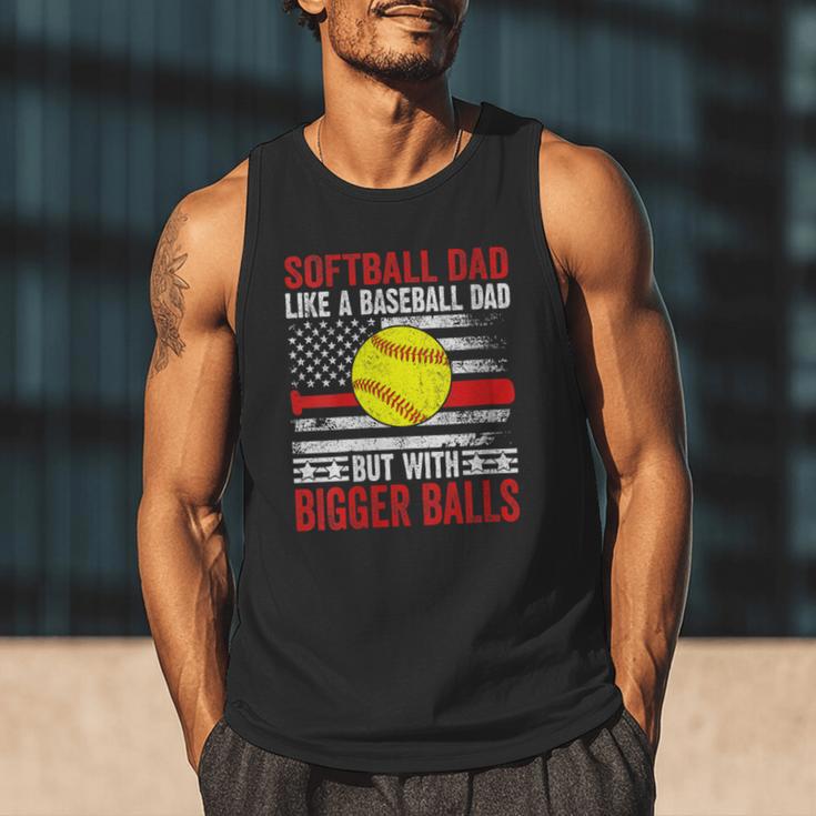Vintage Softball Dad Like A Baseball Dad US Flag Men Tank Top Vintage Softball Dad Like A Baseball Dad US Flag Men Tank Top