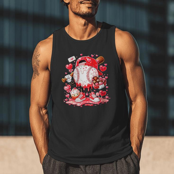 Women's Baseball Drip Ice Cream Boys Kids Youth Valentines Men Tank Top