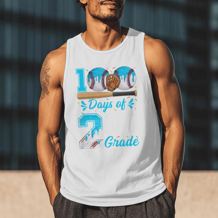 100 Days Of 2nd Grade Baseball 100th Day Of School Boys Kids Men Tank Top