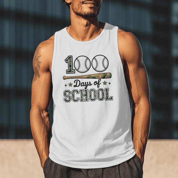 100 Days Of School Baseball Camo Boys School Teacher Men Tank Top 100 Days Of School Baseball Camo Boys School Teacher Men Tank Top