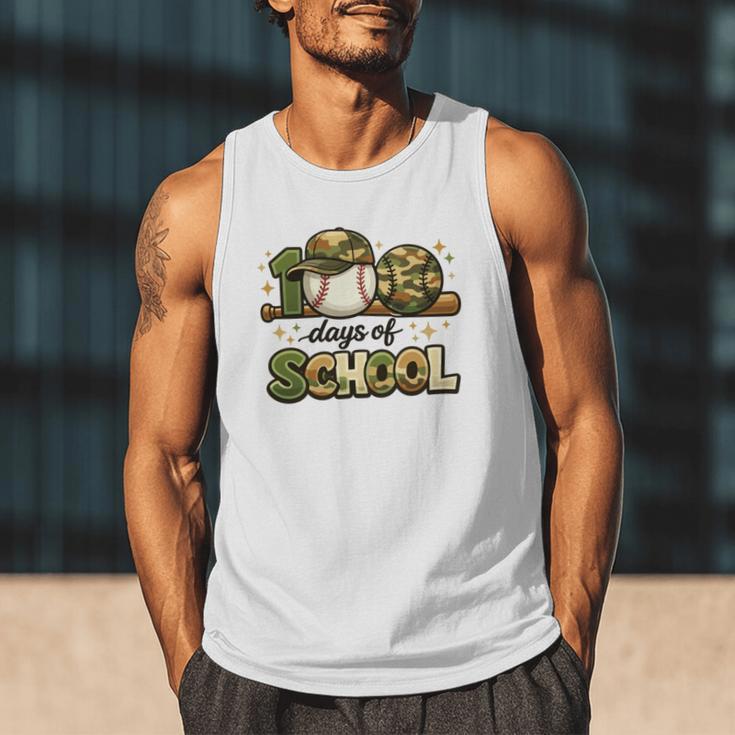 100 Days Of School Baseball Camo School Teacher Boy Men Tank Top 100 Days Of School Baseball Camo School Teacher Boy Men Tank Top