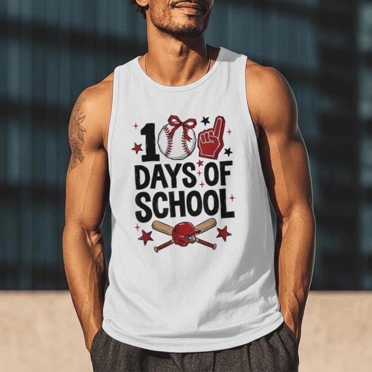 100 Days Of School Coquette Bow Baseball 100th Day Girl Kid Men Tank Top 100 Days Of School Coquette Bow Baseball 100th Day Girl Kid Men Tank Top