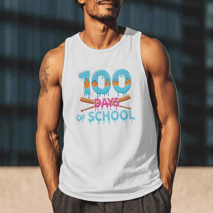 100 Days Of School Drip Ice Cream Baseball For Teacher Kids Premium Tri-Blend Men Tank Top 100 Days Of School Drip Ice Cream Baseball For Teacher Kids Premium Tri-Blend Men Tank Top