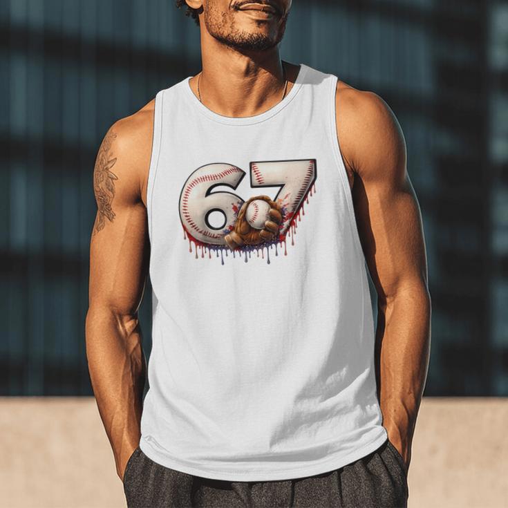 6 7 Six Seven American Baseball Graphic Men Tank Top 6 7 Six Seven American Baseball Graphic Men Tank Top
