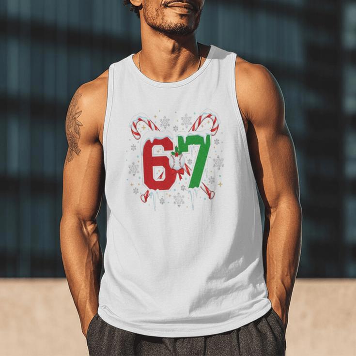 67 Baseball Christmas Candy Cane Snowflake Holiday Sports Men Tank Top 67 Baseball Christmas Candy Cane Snowflake Holiday Sports Men Tank Top