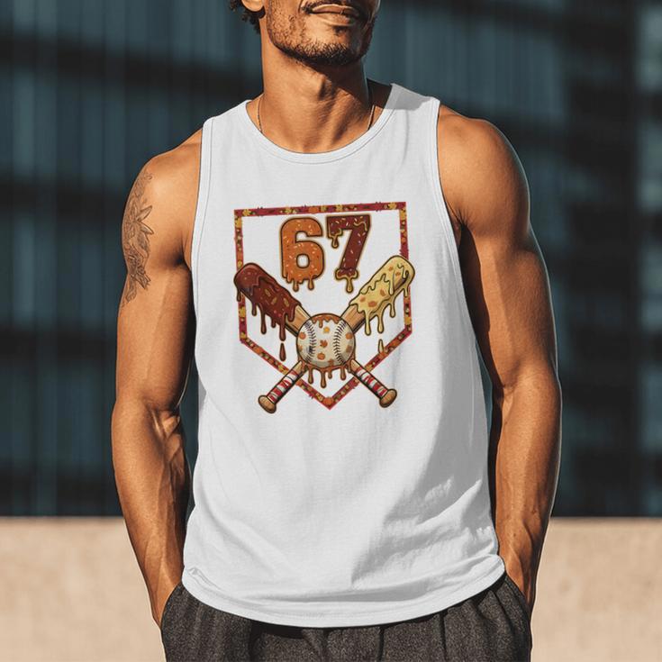 67 Baseball Drip Thanksgiving Six Seven Boys Teens Kids Men Tank Top