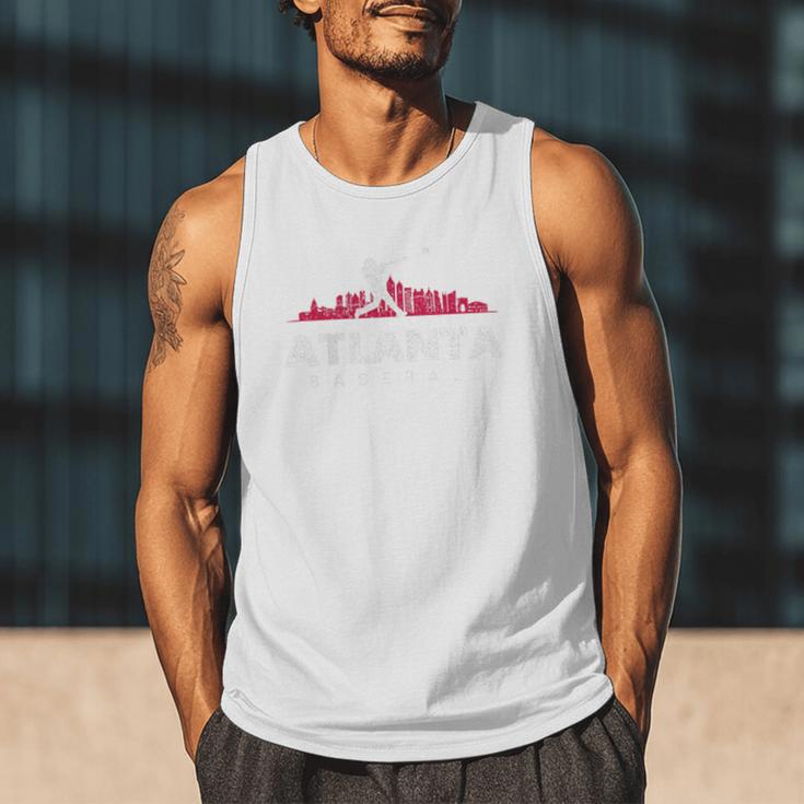 Atlanta Baseball Vintage Player Minimalist Skyline Retro Men Tank Top Atlanta Baseball Vintage Player Minimalist Skyline Retro Men Tank Top