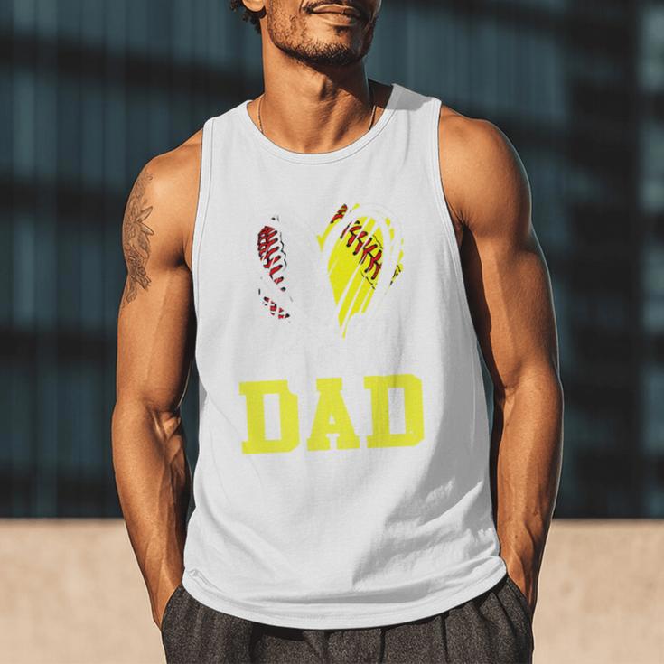 Ball Dad Softball Baseball Dad Fathers Day Premium Men Tank Top