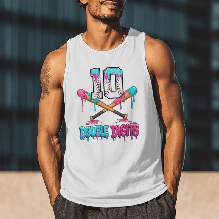 Baseball 10 Year Old Ice Cream Drip 10th Bday Double Digits Men Tank Top Baseball 10 Year Old Ice Cream Drip 10th Bday Double Digits Men Tank Top