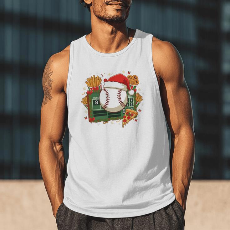 Baseball Christmas Scoreboard Celebration Premium Tri-Blend Men Tank Top