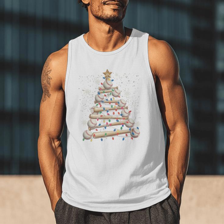 Baseball Christmas Tree Light Xmas Tees Boys Kids Men Men Tank Top Baseball Christmas Tree Light Xmas Tees Boys Kids Men Men Tank Top