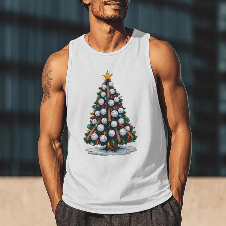 Baseball Christmas Tree Men Boys Youth Santa Sports Men Tank Top Baseball Christmas Tree Men Boys Youth Santa Sports Men Tank Top