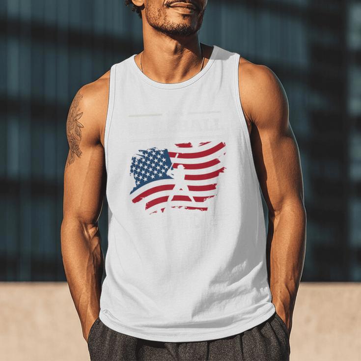 Baseball DAD American Flag Patriotic Father's Day Premium Men Tank Top Baseball DAD American Flag Patriotic Father's Day Premium Men Tank Top