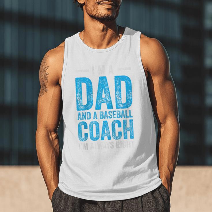 Baseball Dad Coach Father's Day Raglan Baseball Tee Men Tank Top