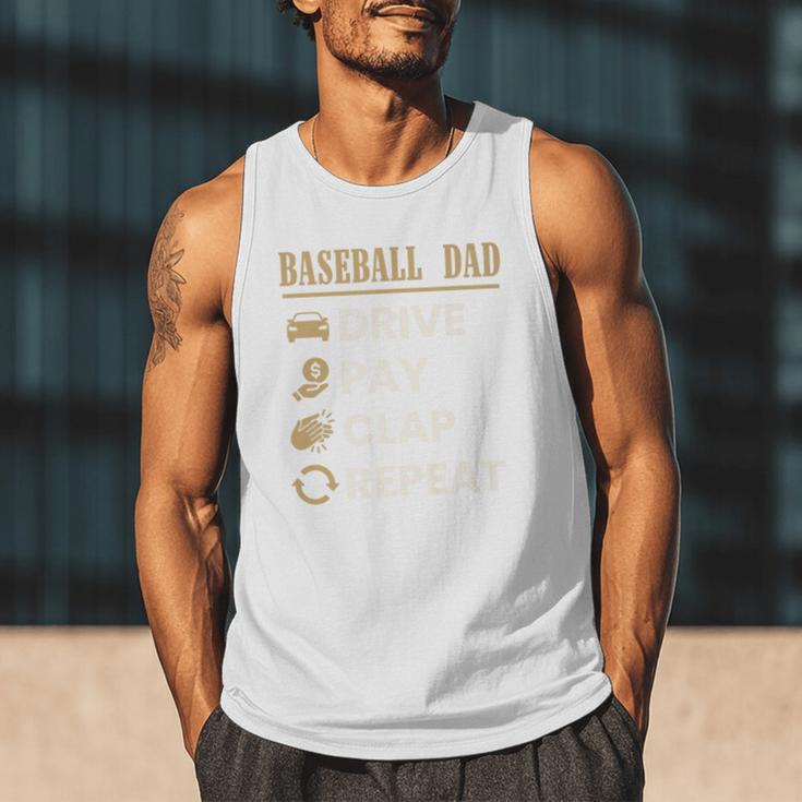 Baseball Dad Drive Pay Clap Repeat Father's Day Premium Men Tank Top Baseball Dad Drive Pay Clap Repeat Father's Day Premium Men Tank Top