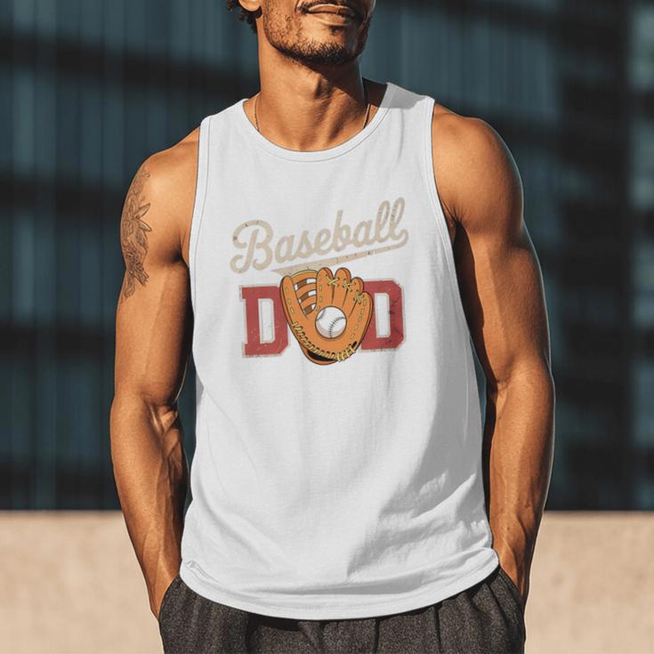 Baseball Dad Fireball Sports Father Fathers Day Daddy Premium Men Tank Top