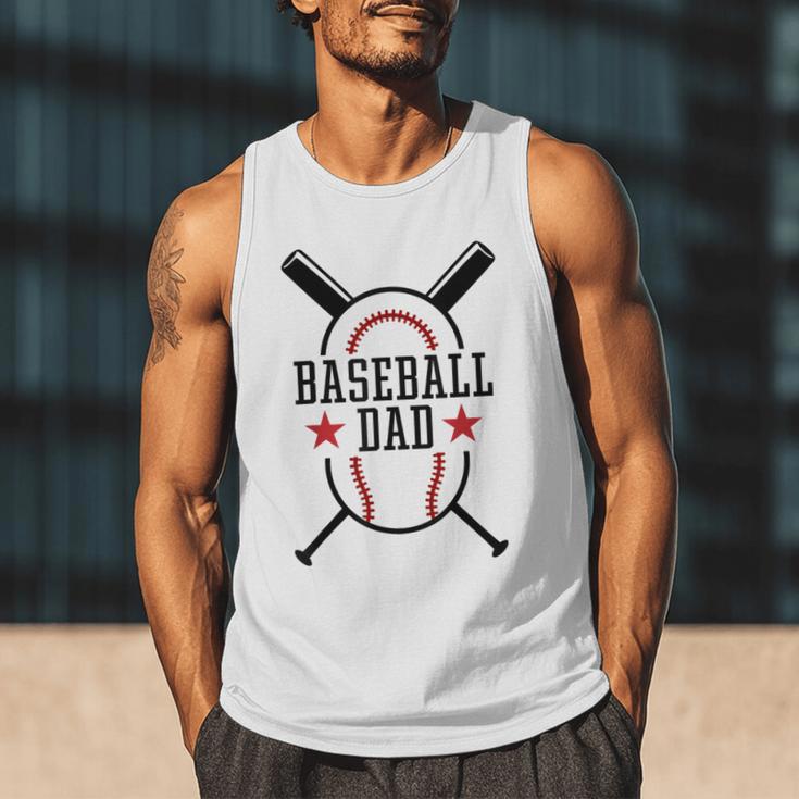 Baseball Dad Happy Fathers Day Wife Daughter Son Game Day Men Tank Top