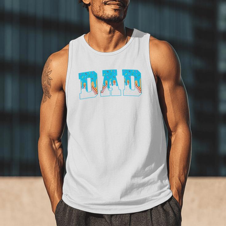 Baseball Dad Ice Cream Drip Happy Fathers Day Premium Men Tank Top